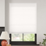 SelectBlinds Casual Cordless Light Filtering Cellular Shades – Soft Light & Privacy, Essential White, Inside Mount (36″ W x 60″ H)